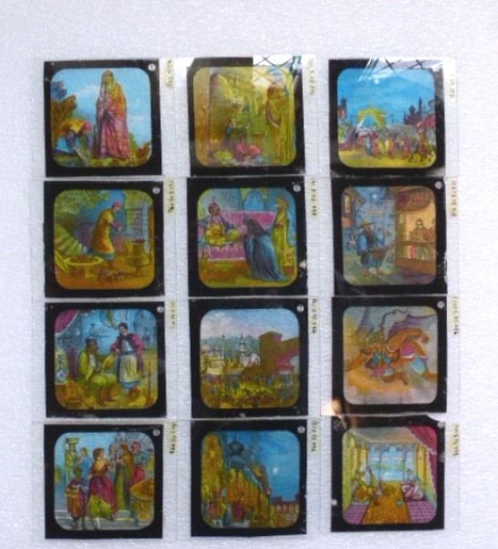 Image représentant Aladin ou la Lampe merveilleuse - Plaque de verre