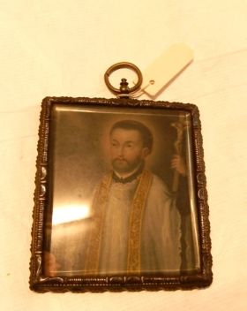Image représentant St Ignace (recto) et Ste Agnès (verso) - Tableau