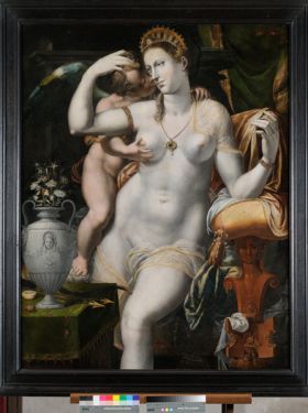 Image representing Vénus et l'Amour - Tableau.