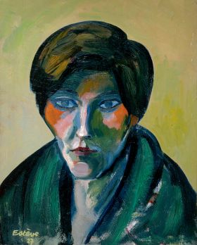 Image représentant Figure au châle vert - Tableau