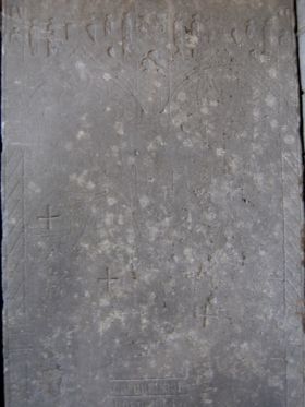 Image representing Odilles de Larnay et sa femme Marguerite - Dalle funéraire.