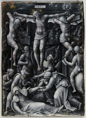 Image représentant La Vierge évanouie au pied du calvaire - Plaque